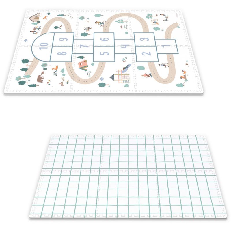 Tapis de jeu réversible 2 en 1 Tiloo Marelle (120 x 180 cm) Play&Go Produit 1