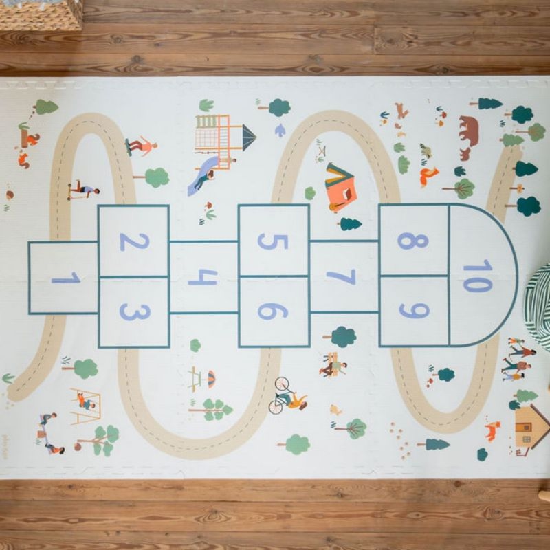 Tapis de jeu réversible 2 en 1 Tiloo Marelle (120 x 180 cm) Play&Go Ambiance 6