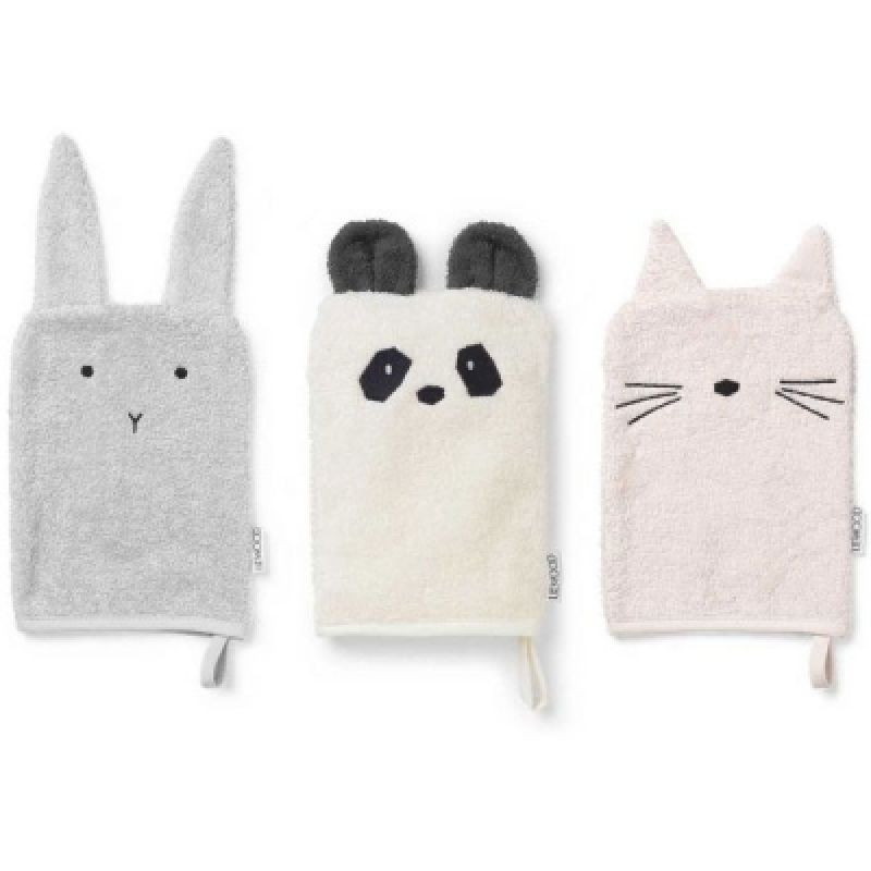 Lot de 3 gants de toilette Sylvester Girlie Liewood