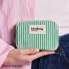 Porte-monnaie Lili Rayures Fines Vert Hindbag Ambiance 2
