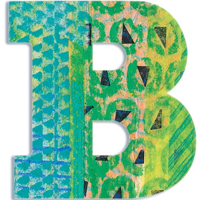 Lettre B en bois Paon Djeco