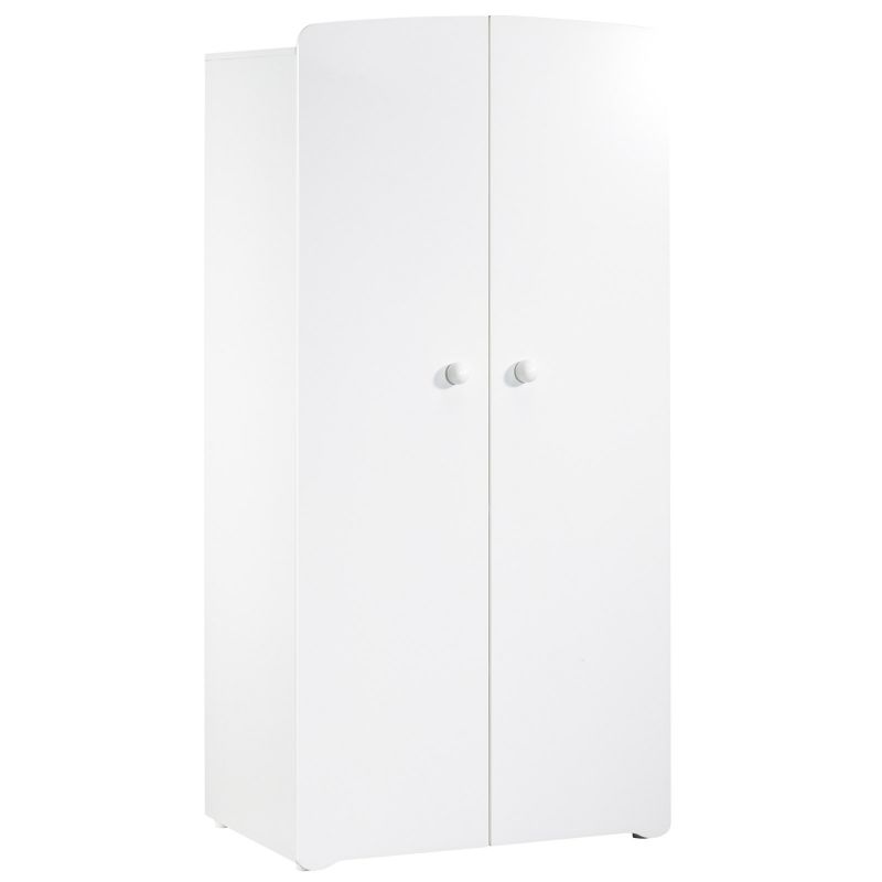 Armoire 2 portes New Basic Boutons boule blanc Baby Price Produit 1 grande taille