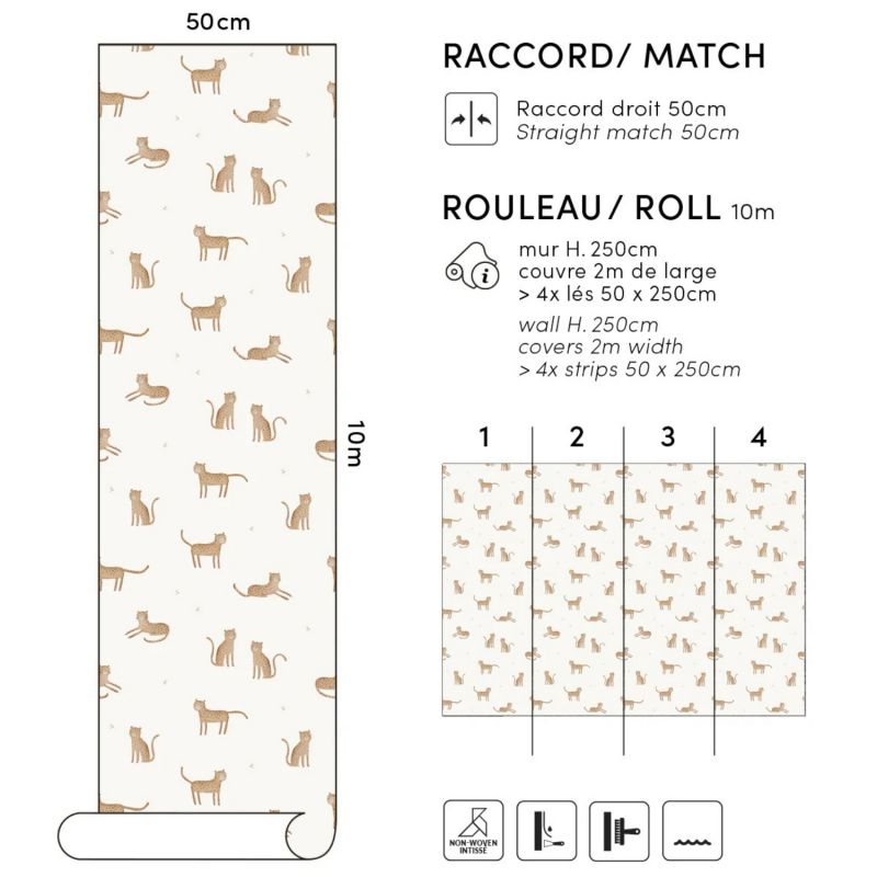 Papier peint Samburu Léopard horizon sauvage (50 cm x 10m)  Lilipinso Produit 3