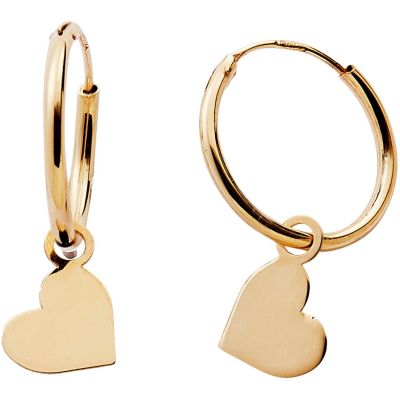 Créoles Cœur 12 mm (or jaune 750°) Baby bijoux