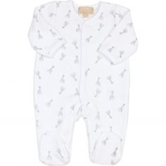 Pyjama léger blanc Sophie la girafe (3 mois) - Trois Kilos Sept