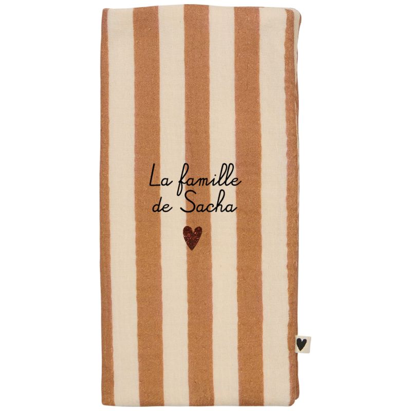 Protège livret de famille Rayures Larges (personnalisable) Atelier Wagram Produit 4