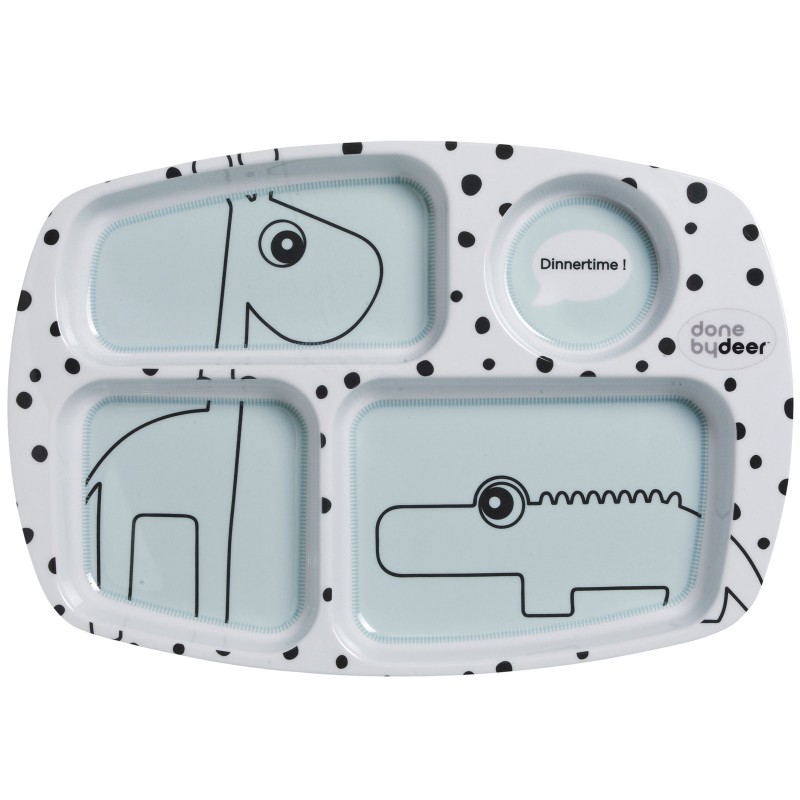 Assiette plateau Dots bleu Done by Deer