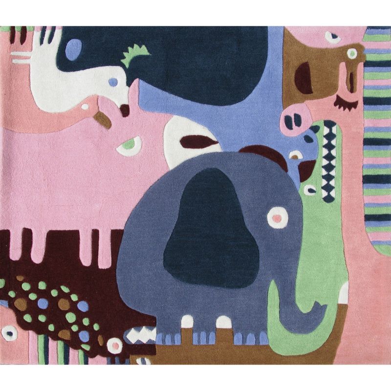 Tapis Puzzle animaux Safari (160 x 190 cm) AFKliving