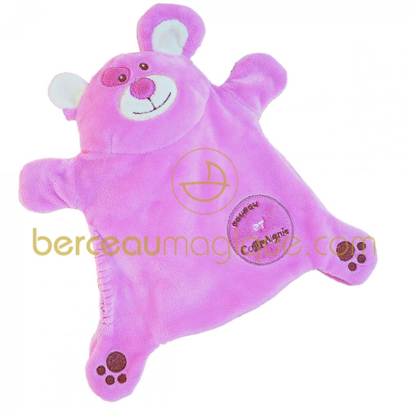 Doudou marionnette Souris Rose Doudou et Compagnie