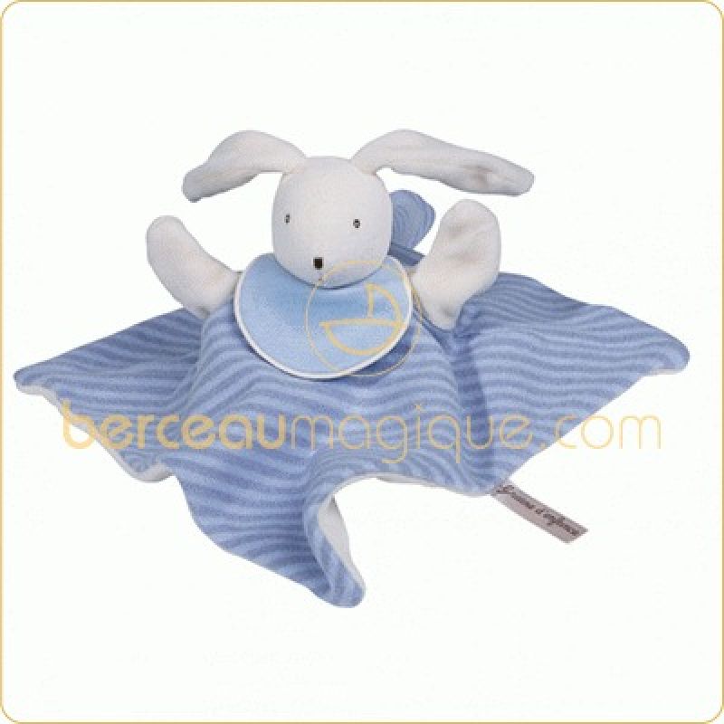 Doudou marionnette Lapin ciel Moulin Roty
