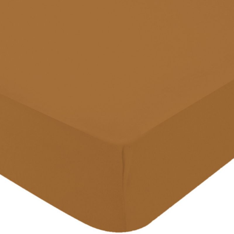 Drap housse en jersey Caramel (60 x 120 cm) Domiva Produit 1 grande taille