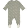Pyjama léger en coton bio Cozy Colors Wear petits traits olive (0-2 mois) - Lässig 