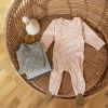 Pyjama léger en coton bio Cozy Colors Wear petits traits olive (0-2 mois)  par Lässig 