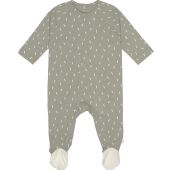 Pyjama léger en coton bio Cozy Colors Wear petits traits olive (0-2 mois)