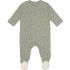Pyjama léger en coton bio Cozy Colors Wear petits traits olive (0-2 mois) - Lässig