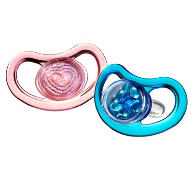 Lot de 2 sucettes orthodontiques air Closer to Nature rose ou bleu (3-9 mois) Tommee Tippee