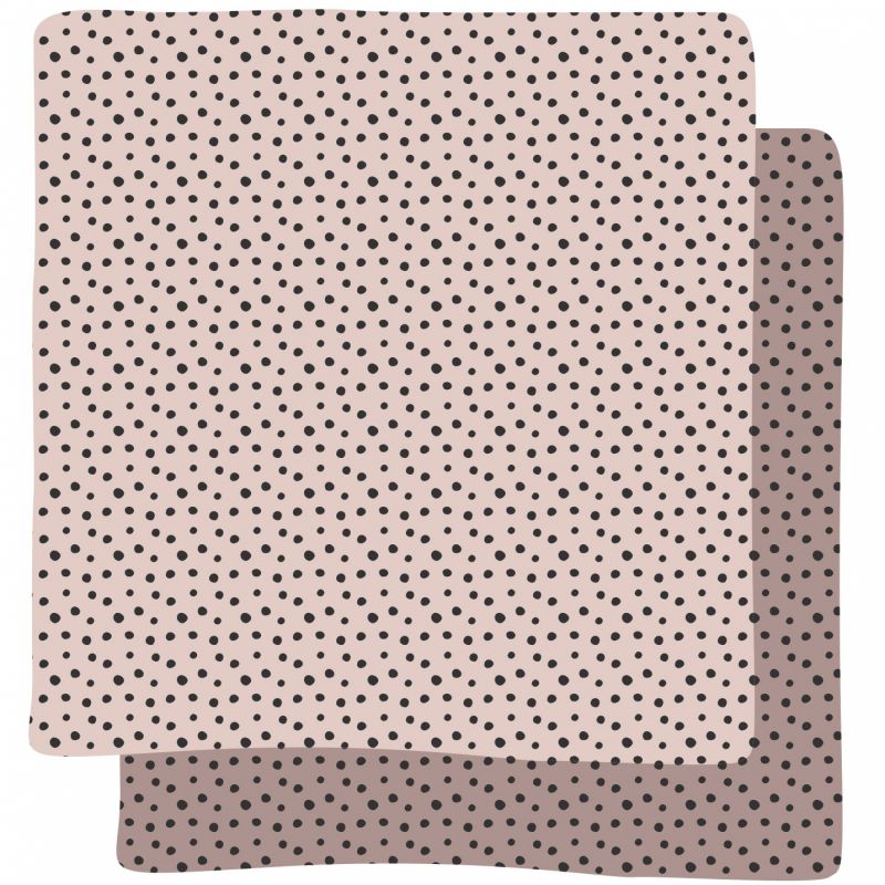 Lot de 2 langes Happy Dots rose (70 x 70 cm)  Done by Deer