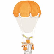 Lampe montgolfière orange et écru   par Domiva
