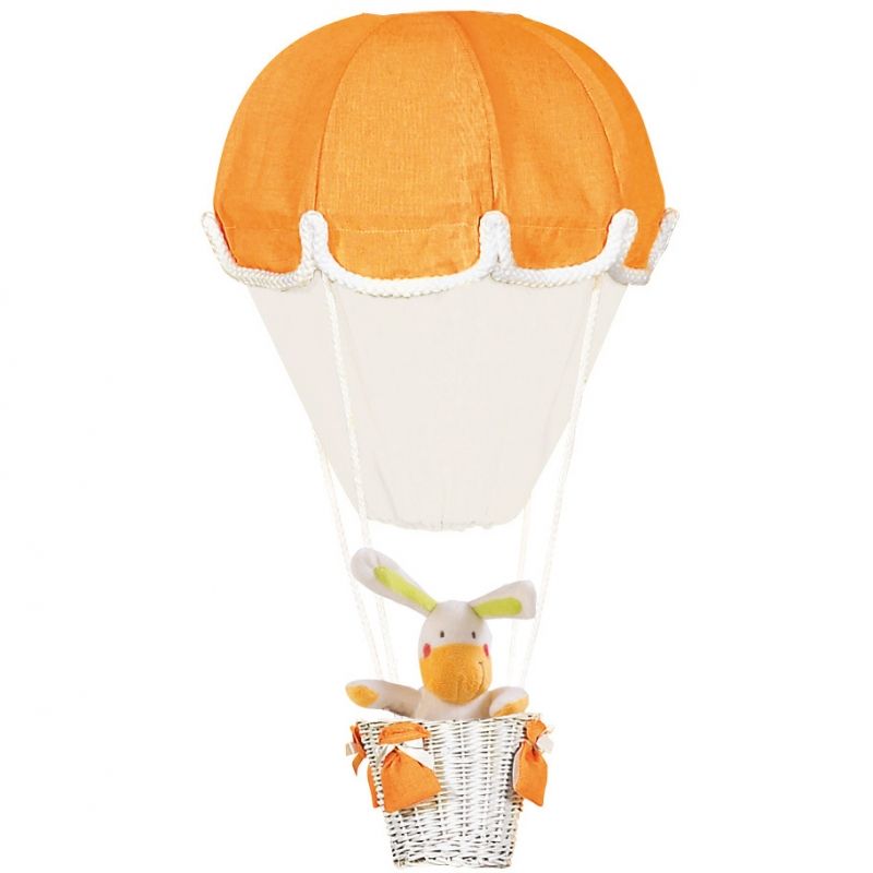 Lampe montgolfière orange et écru  Domiva