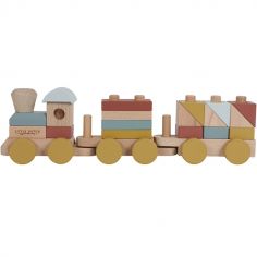 Train de construction en bois Pure & Nature (22 pièces)