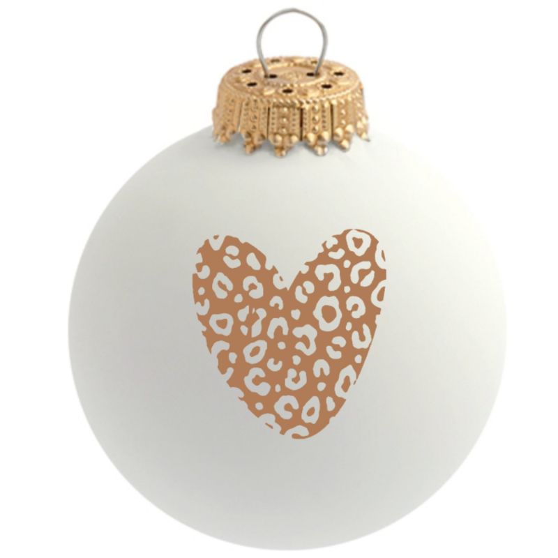 Boule de Noël Coeur léopard (personnalisable) Baubels Produit 3