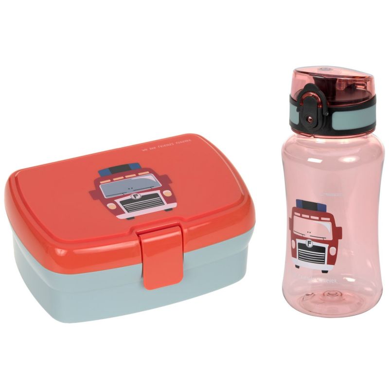 Lunch Set boìte à goûter et gourde Tiny Drivers Pompier (0,46 L) Lässig Produit 1