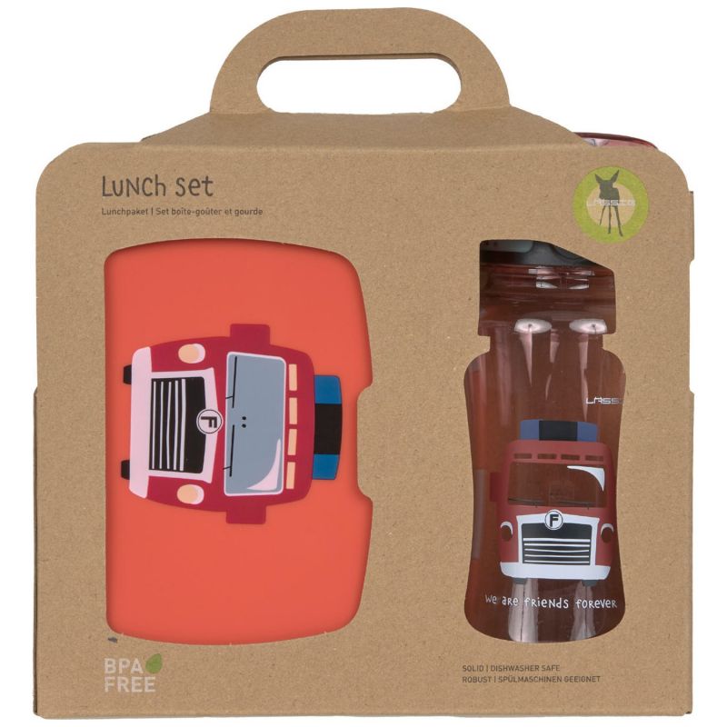 Lunch Set boìte à goûter et gourde Tiny Drivers Pompier (0,46 L) Lässig Packaging 9