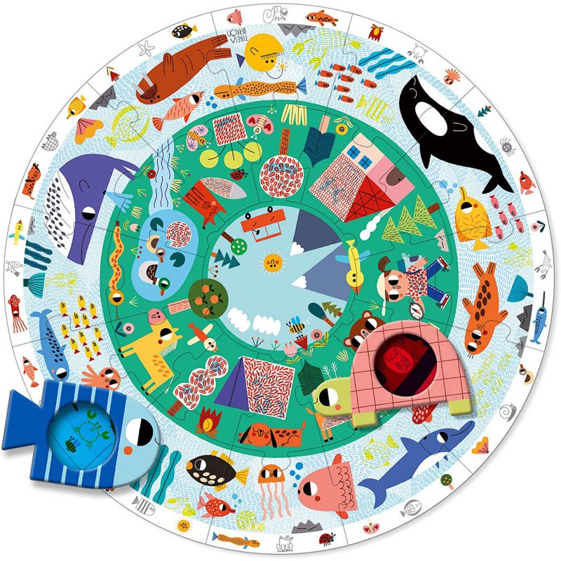 Puzzle rond XXL Animaux (25 pièces) Goula