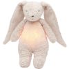 Peluche veilleuse lapin nature bio avec sons & lumières rose - Moonie