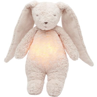 Peluche veilleuse lapin nature bio avec sons & lumières rose  par Moonie