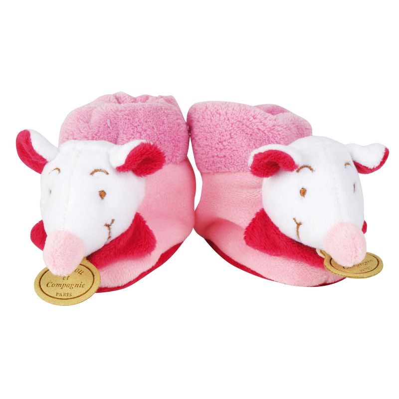 Chaussons bébé Jolie souris (0-6 mois) Doudou et Compagnie