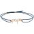 Variation Doré du produit Bracelet cordon coton ciré Papa goldfilled jaune (personnalisable) de la marque Padam Padam
