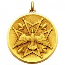 Médaille Huguenote  (or jaune 750°)  par Becker