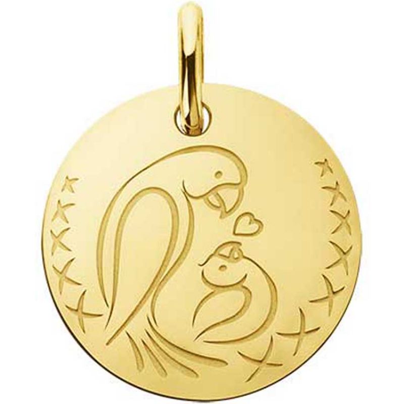 Médaille bébé oiseau Love Bird (or jaune 750°) Maison Augis