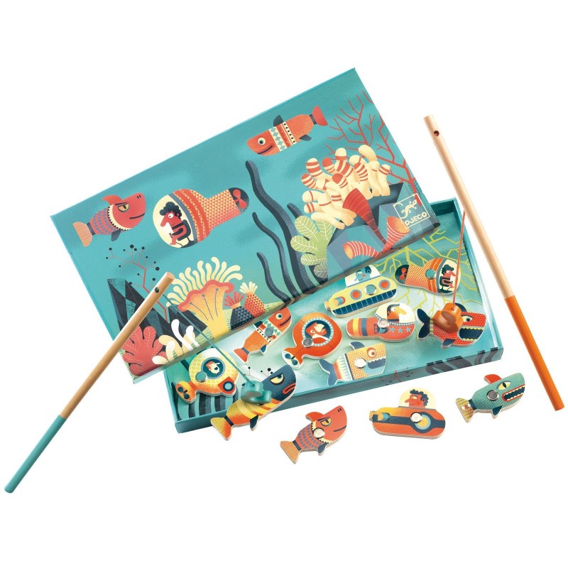 Jeu de pêche aimanté Fishing Shark Djeco