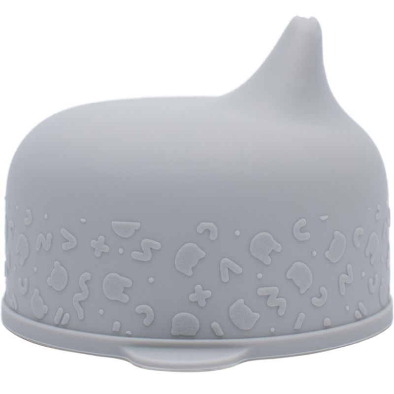 Bec anti-fuite + mini paille pour gobelet en silicone blue gris We Might Be Tiny