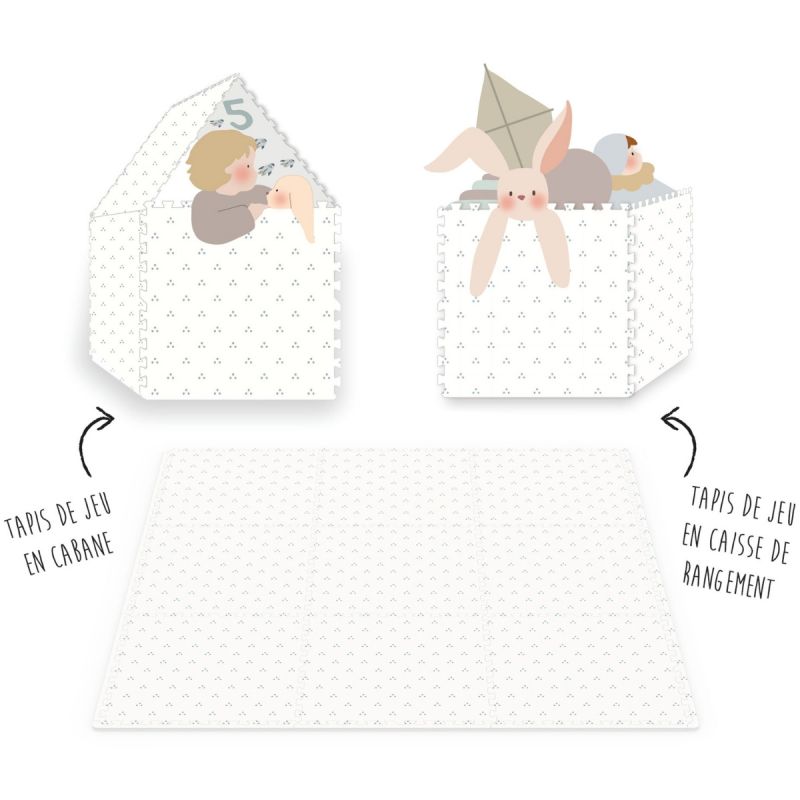 Tapis de jeu réversible 2 en 1 Tiloo Numbers (180 x 180 cm) Play&Go Produit 6