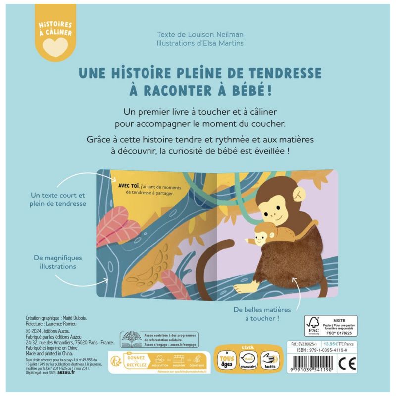 Livre Histoires à câliner Toujours avec toi Auzou Editions Produit 4