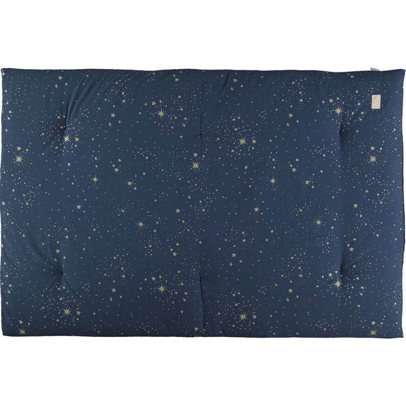 Futon Eden coton bio Gold stella Night blue (100 x 148 cm) Nobodinoz