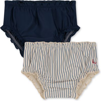 Lot de 2 maillots de bain Blue Stripes (12 mois)  par Konges Slojd