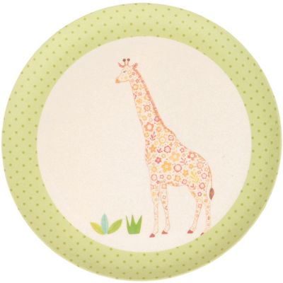 Petite assiette en bambou Girafe (20,5 cm) Love Maé