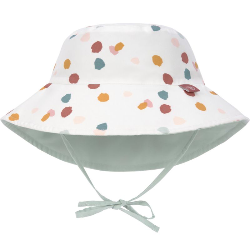 Chapeau anti-UV réversible à pois blanc (3-6 mois) Lässig