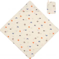 Cape de bain + gant Blossom nature - Lässig 