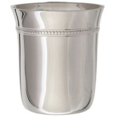 Timbale évasée Perles personnalisable (métal argenté) - Aubry-Cadoret