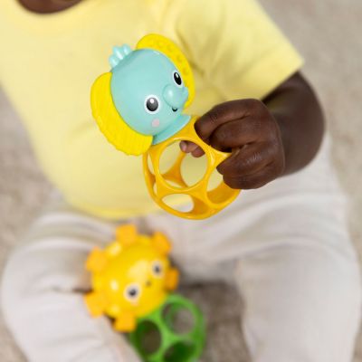 Set de 2 hochets lion et élephant