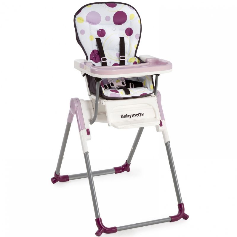 Chaise Haute Slim pliable Prune Babymoov