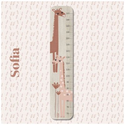 Toise en bois XXL Sofia Girafe personnalisable