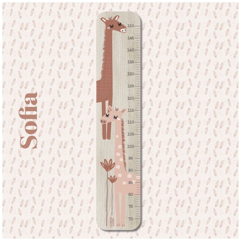 Toise en bois XXL Sofia Girafe personnalisable Charlie et Suzie Ambiance 1