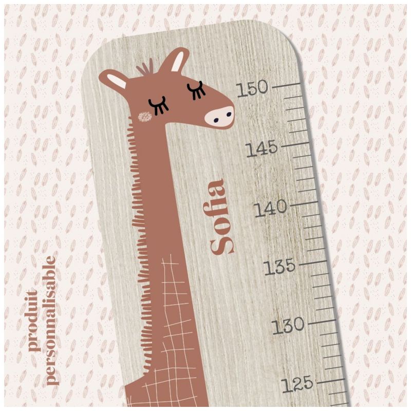 Toise en bois XXL Sofia Girafe personnalisable Charlie et Suzie Ambiance 2