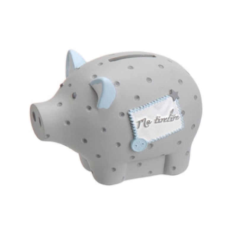 Tirelire cochon garçon grise Amadeus Les Petits